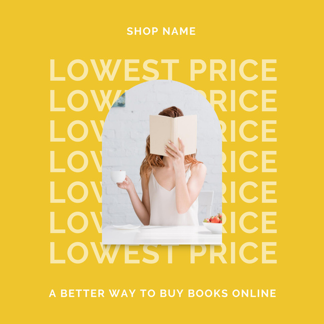 Online book sale Instagram – шаблон для дизайна