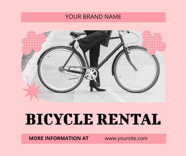 Rental Bikes for Eco Transportation Facebook Tasarım Şablonu