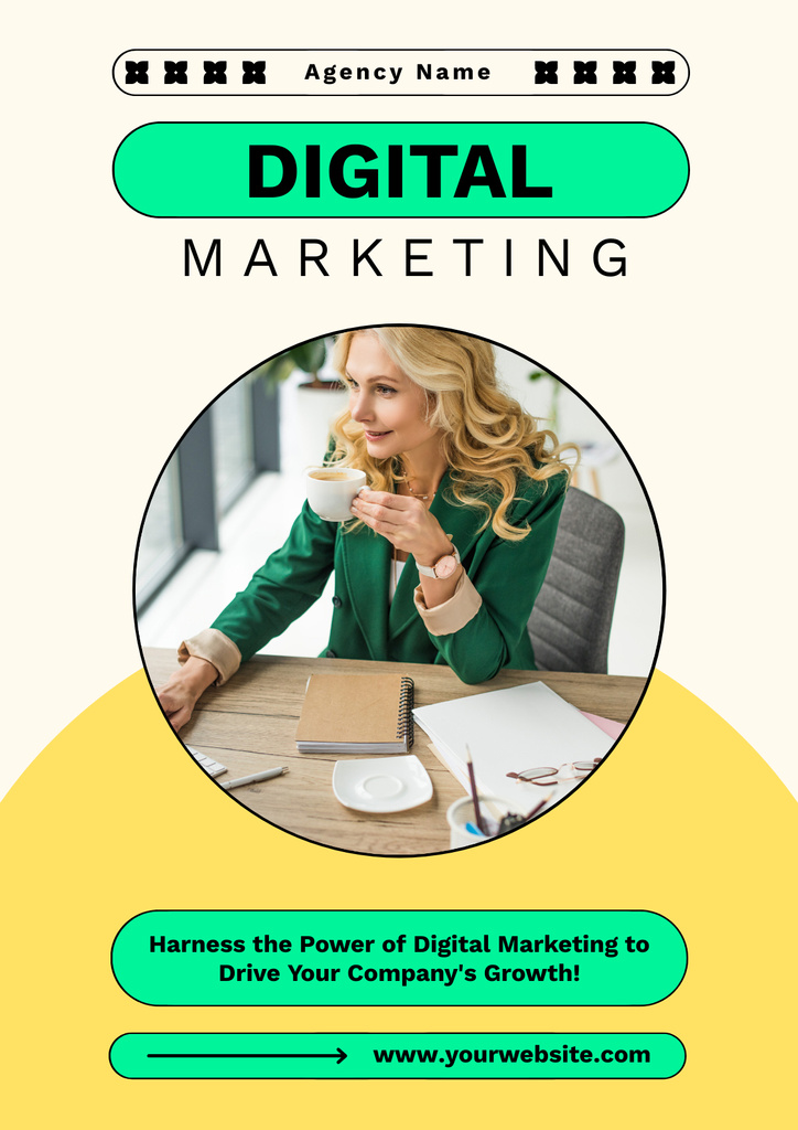 Ontwerpsjabloon van Poster van Successful Marketing Agency Services Offer