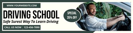 Platilla de diseño Advanced Driving School Course With Discount Offer Twitter