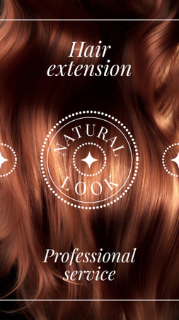 Professional Hair Extension Service Offer With Natural Look TikTok Video Design Template