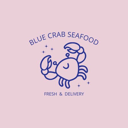 Seafood Delivery Service Logo Modelo de Design
