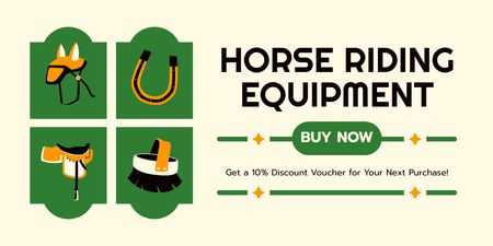 Horse Riding Equipment At Reduced Price Offer Twitter Design Template