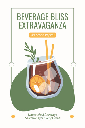 Platilla de diseño Catering Services with Extravagant Beverage Pinterest