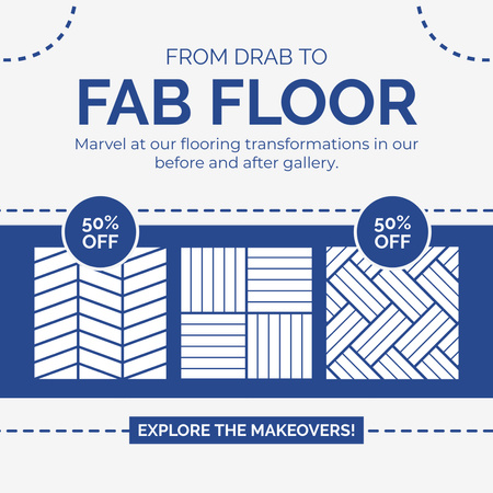 Ontwerpsjabloon van Instagram AD van Kortingsaanbieding voor het leggen van vloeren