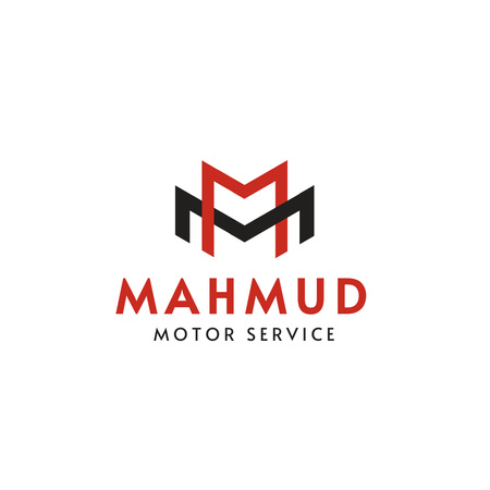 Motor Service Ad Logo Design Template