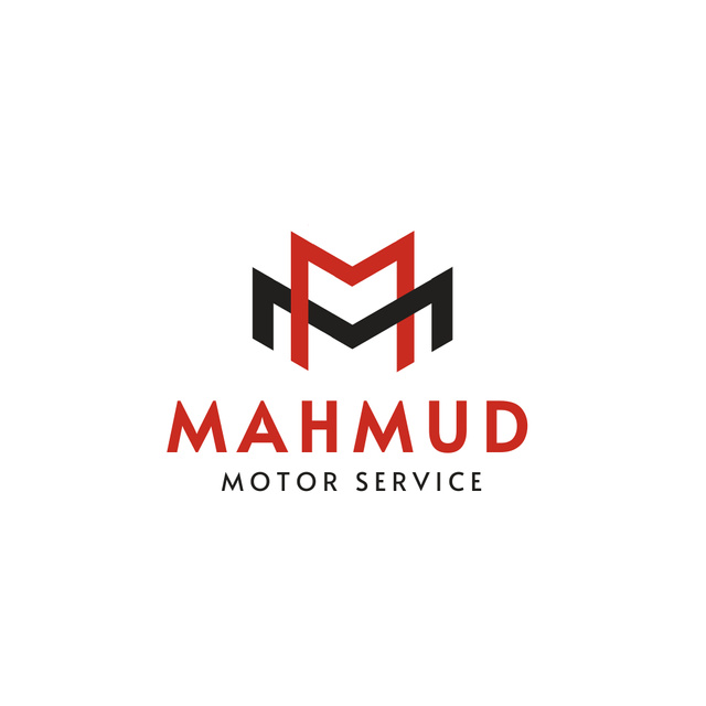 Motor Service Ad Logo Tasarım Şablonu