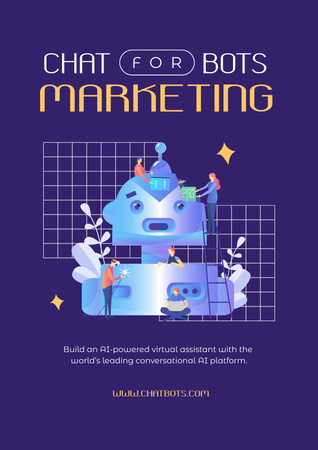 Platilla de diseño Online Chatbot Services Poster