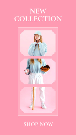 Designvorlage Stylish Woman Advertises New Collection für Instagram Story
