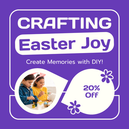 Easter Holiday Craft Classes Ad Instagram AD Design Template