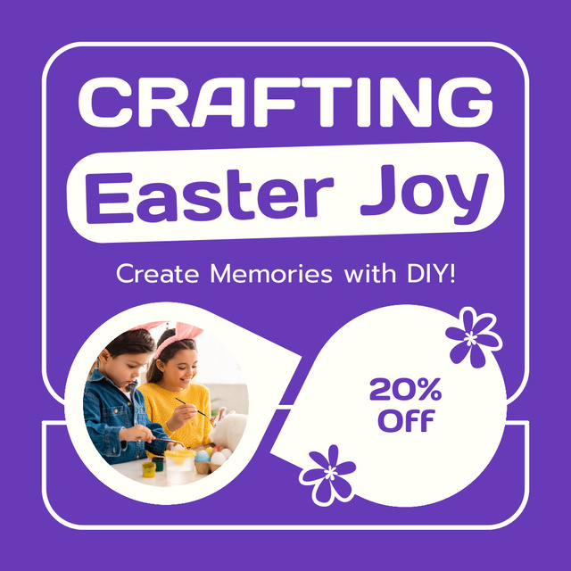 Easter Holiday Craft Classes Ad Instagram ADデザインテンプレート
