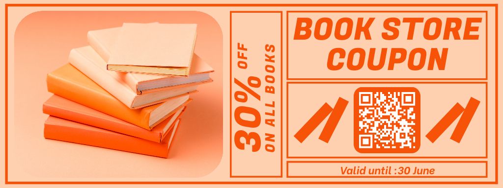 Special Sale Ad in Bookstore Coupon – шаблон для дизайну