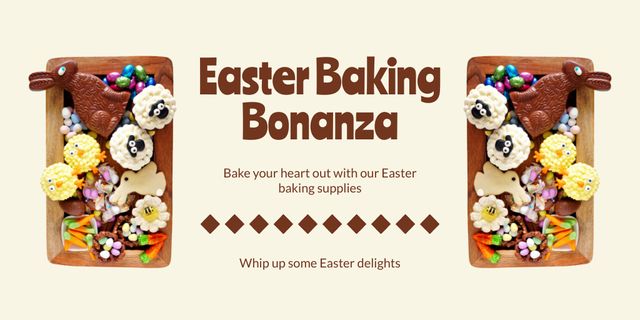 Easter Bakery and Desserts Offer Twitter Šablona návrhu