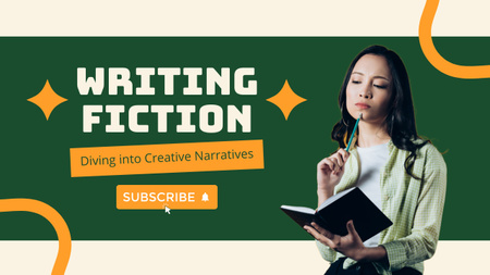 Fiction Writing In New Vlog Episode Youtube Thumbnail Design Template