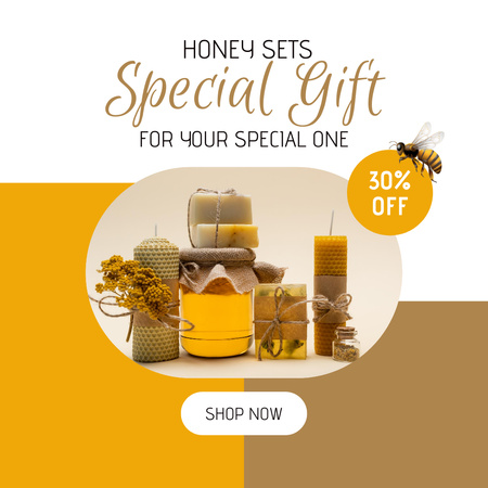 Spa Gift Box with Natural Products Olive Instagram Design Template