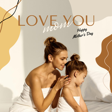 Modèle de visuel Aime maman pour la fête des mères - Instagram