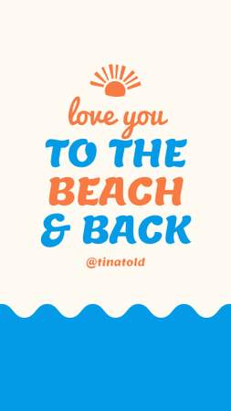 Rakkauslainaus meren kanssa Instagram Story Design Template