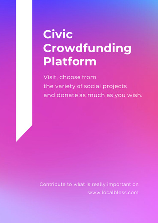 közösségi finanszírozási platform népszerűsítése Poster tervezősablon