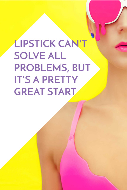 Modèle de visuel Stylish Woman in Pink Outfit and Sunglasses - Pinterest