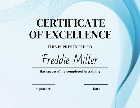 Award of Achievement Certificate Modelo de Design