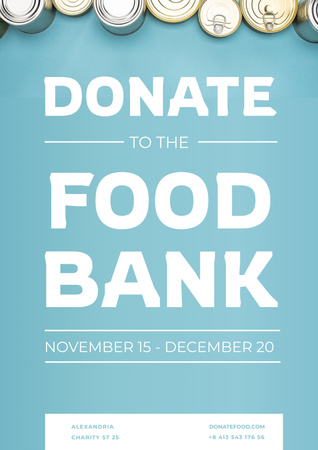 Donate Food Poster tervezősablon
