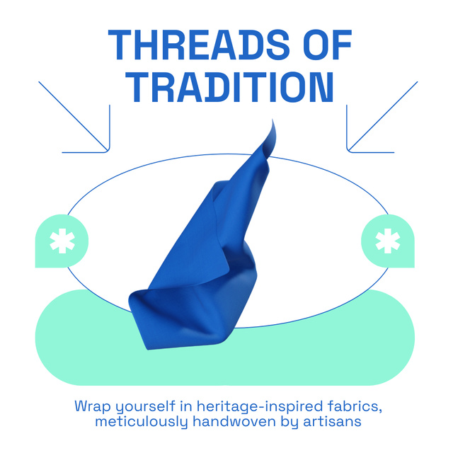 Offering Fabrics for Making Handmade Clothes Animated Post – шаблон для дизайну