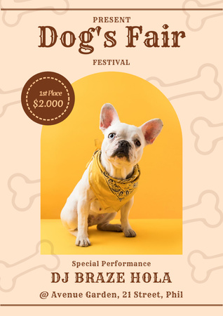 Dogs Competition Ad Poster A3 Design Template