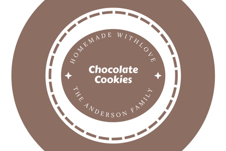 Homemade Chocolate Cookies Label Design Template