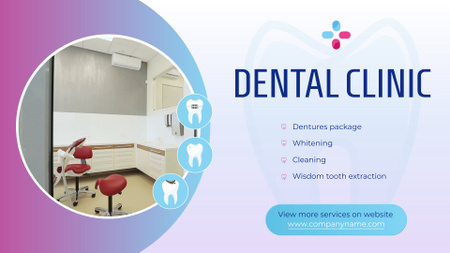Modèle de visuel Clinique dentaire avec offre complète de services - Full HD video