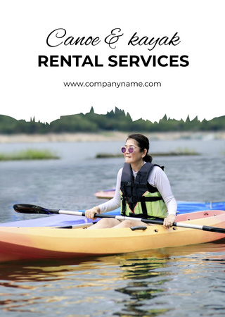Template di design Kayak Rental Offer Postcard A6 Vertical