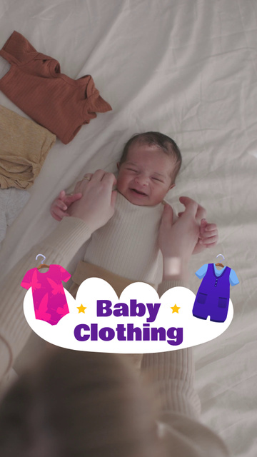 Premium Infant Clothes Ready for Purchase TikTok Video Design Template