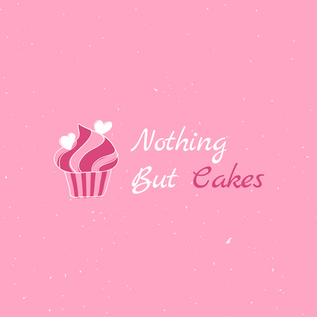 Bakery Ad with Yummy Cupcake Logoデザインテンプレート