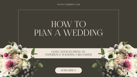 Modèle de visuel Planification et conseils de mariage - Youtube Thumbnail
