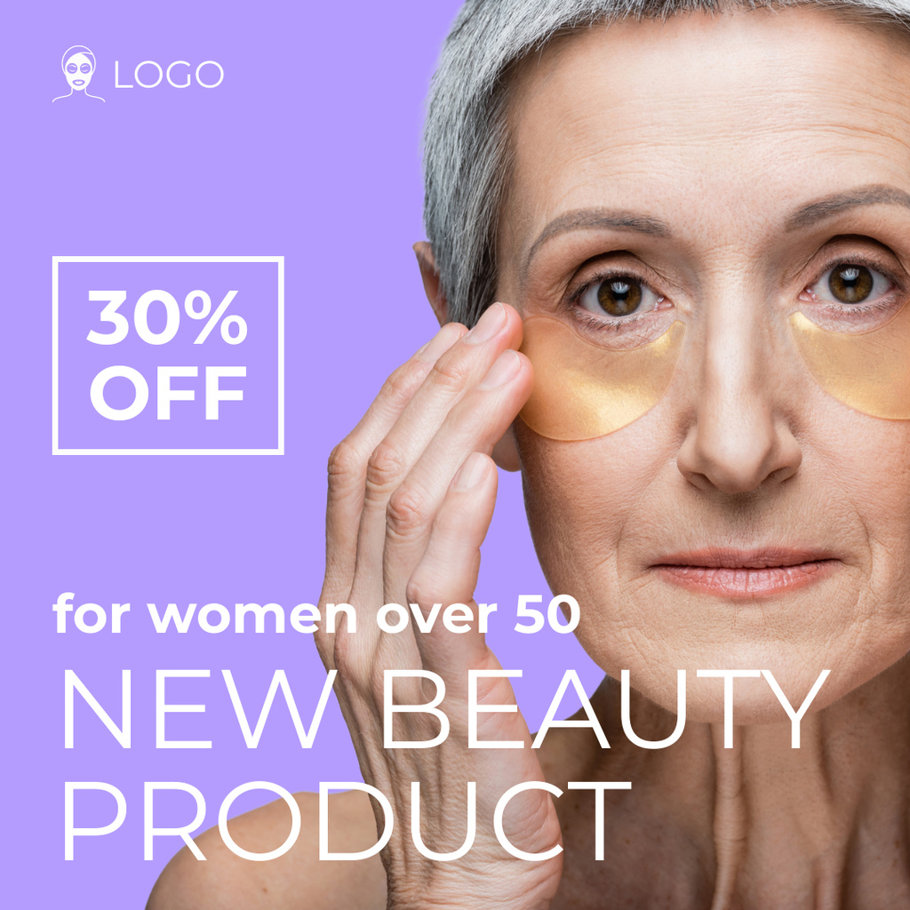 Beauty Product For Elderly With Discount Instagram Πρότυπο σχεδίασης