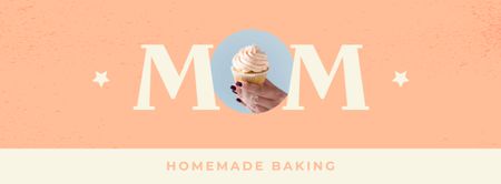 Modèle de visuel offre de pâtisserie maison pour la fête des mères - Facebook cover