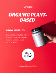 Raw Protein Offer with Grey Jar in Boxing Gloves In Red