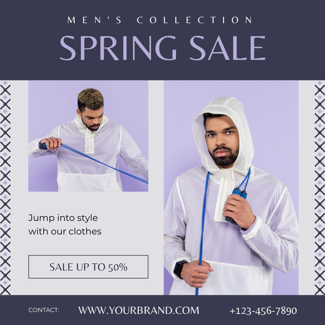 Men's Spring Sale Collage Instagram Design Template