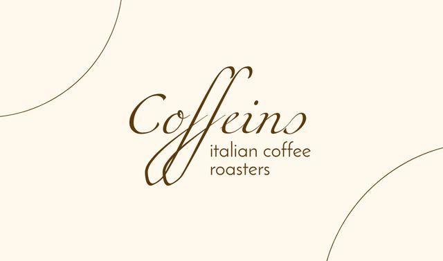 Italian Roasted Coffee Offer Business card Modelo de Design