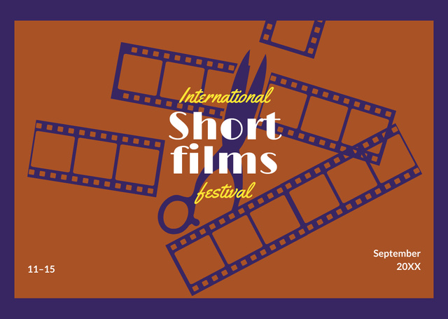 Films Festival Ad Flyer A6 Horizontal – шаблон для дизайна