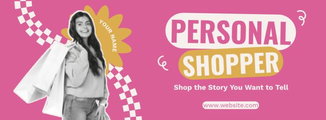 Platilla de diseño Personal Fashion Shopper's Assistance Facebook cover