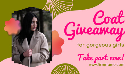 Giveaway For Spring Coats In Pink Full HD video Design Template