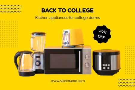 Affordable Kitchen Gadgets for Dorms Postcard 4x6in Design Template