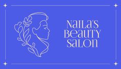 Beauty and Hair Salon Ad on Blue