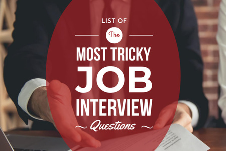 Platilla de diseño Job Interview Tricks with Candidate showing Resume Flyer 4x6in Horizontal