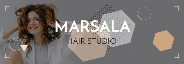 Designvorlage Hair Studio Ad Woman with Blonde Hair für Tumblr