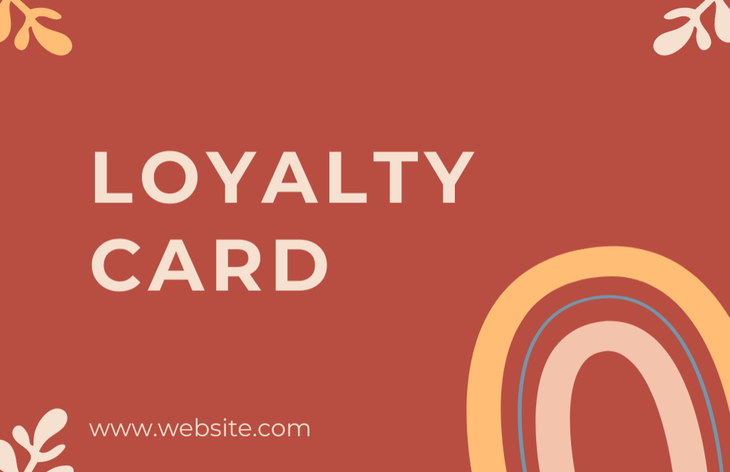 Szablon projektu Multipurpose Neutral Red Loyalty Business Card 85x55mm