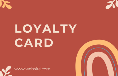 Ontwerpsjabloon van Business Card 85x55mm van Multifunctionele neutrale rode loyaliteit