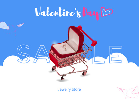 Valentine's Day Jewelery Purchase Offer Card Design Template
