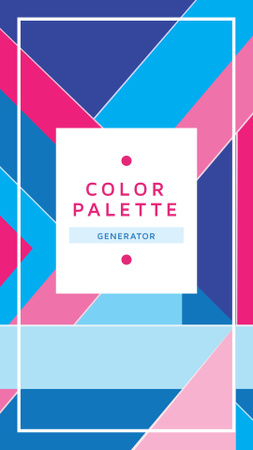 Designvorlage Color Palette Generator Ad für Instagram Story
