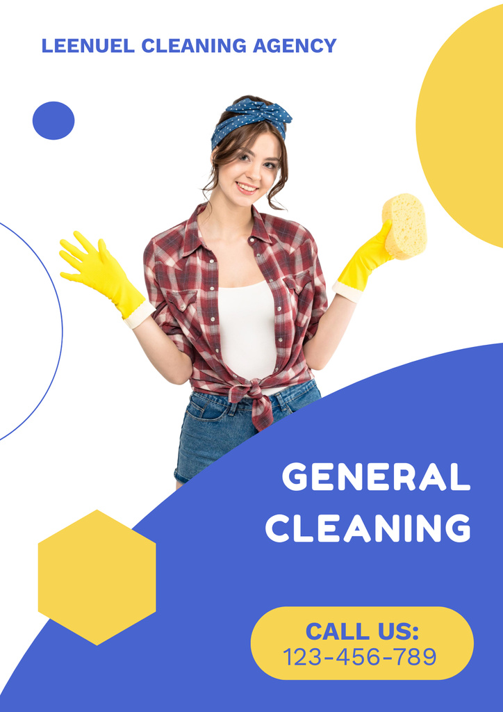 Designvorlage Cleaning Services Promotion  für Poster